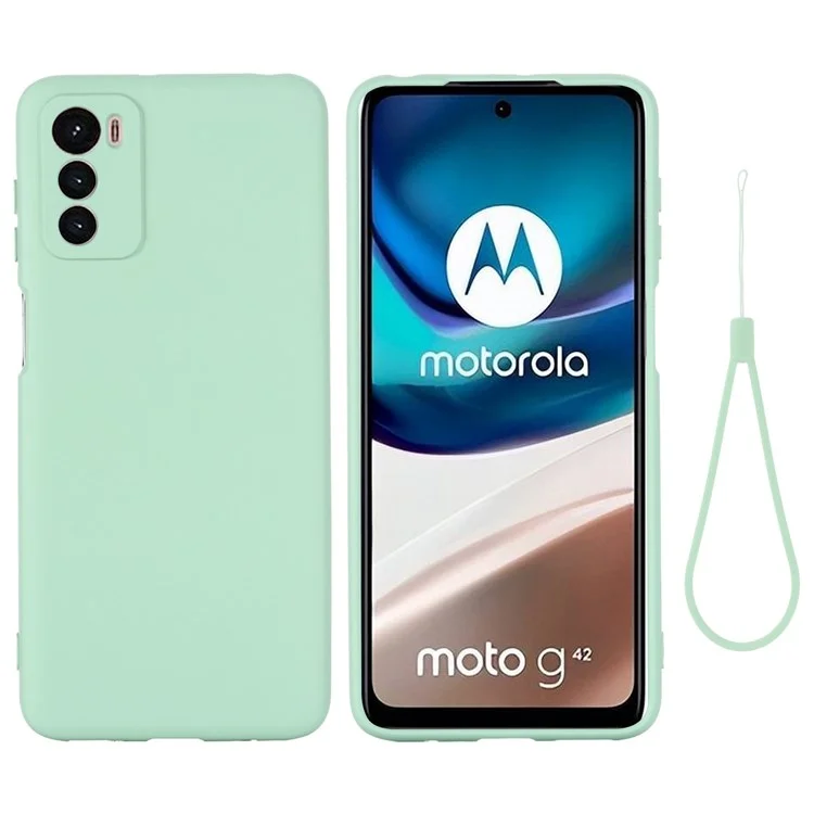 For Motorola Moto G42 4G Anti-scratch Silicone Soft Phone Case Bumper Cover Anti-fall Mobile Phone Protector - Green-Cellmalls