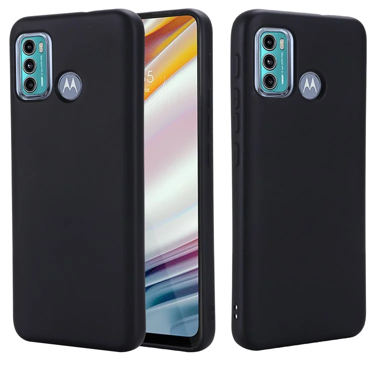 Soft Liquid Silicone Phone Case for Motorola Moto G60 - Black-Cellmalls