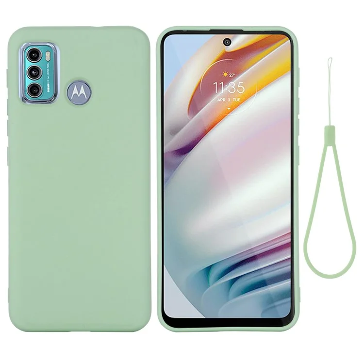 Soft Liquid Silicone Phone Case for Motorola Moto G60 - Black-Cellmalls