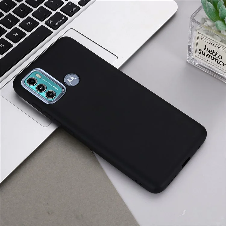 Soft Liquid Silicone Phone Case for Motorola Moto G60 - Black-Cellmalls
