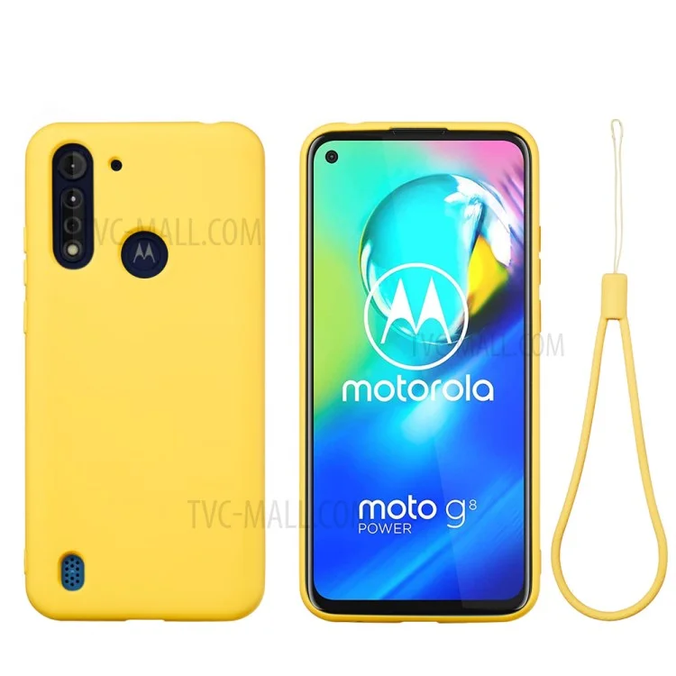 Liquid Silicone Case Shell for Motorola Moto G8 Power - Black-Cellmalls