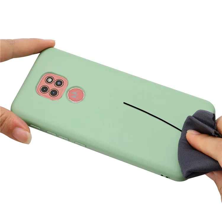 Soft Liquid Silicone Mobile Phone Cover for Motorola Moto G9 Play - Green-Cellmalls