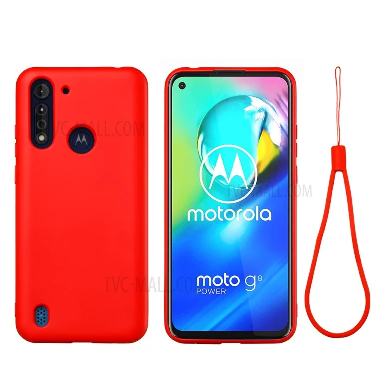Liquid Silicone Case Shell for Motorola Moto G8 Power - Black-Cellmalls