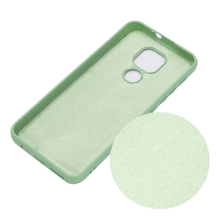 Soft Liquid Silicone Mobile Phone Cover for Motorola Moto G9 Play - Green-Cellmalls
