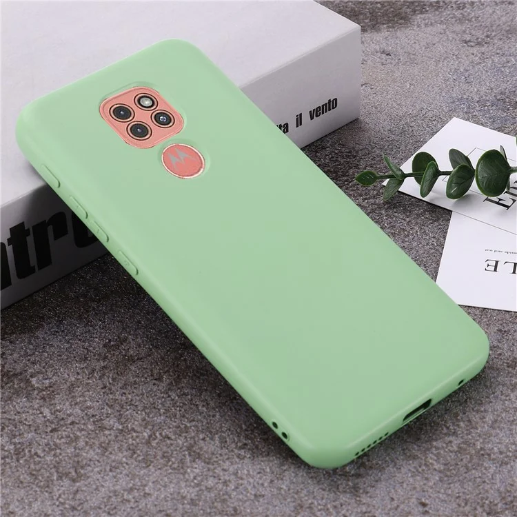 Soft Liquid Silicone Mobile Phone Cover for Motorola Moto G9 Play - Green-Cellmalls