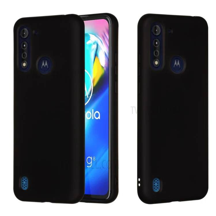Liquid Silicone Case Shell for Motorola Moto G8 Power - Black-Cellmalls