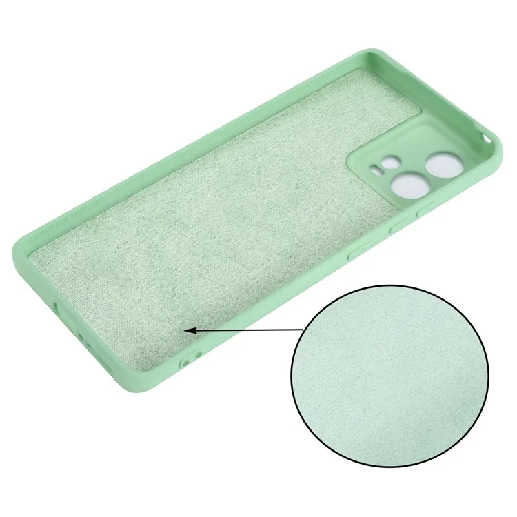 For Motorola Moto S30 Pro 5G / Edge 30 Fusion 5G Liquid Silicone Cell Phone Case Anti-scratch Soft Lining Protective Cover with Strap - Green-Cellmalls