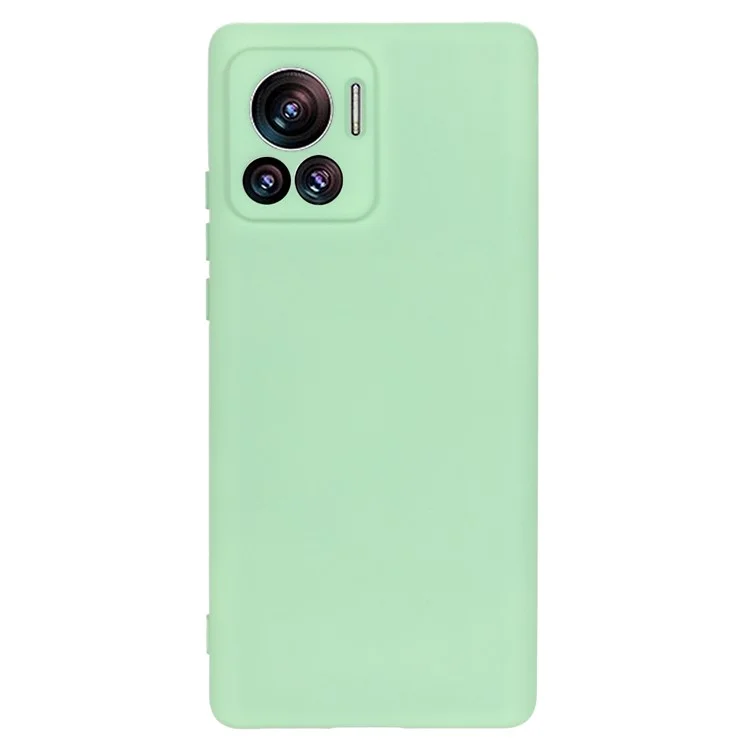 For Motorola Moto X30 Pro 5G / Edge 30 Ultra 5G Liquid Silicone Soft Touch Case Microfiber Lining Camera Protection Phone Cover with Strap - Green-Cellmalls