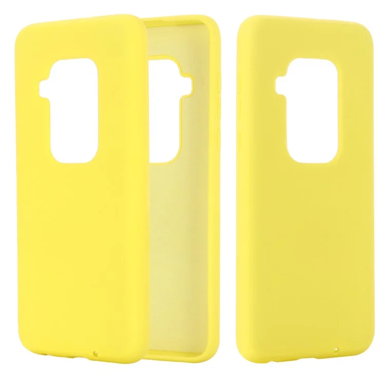 Soft Liquid Silicone Phone Back Cover Casing for Motorola One Zoom - Yellow-Cellmalls