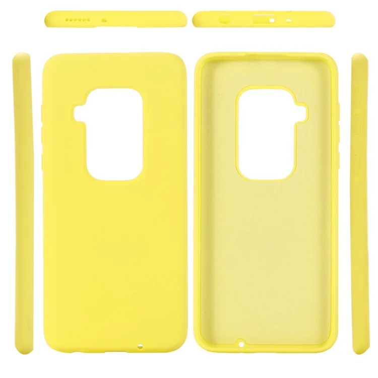 Soft Liquid Silicone Phone Back Cover Casing for Motorola One Zoom - Yellow-Cellmalls