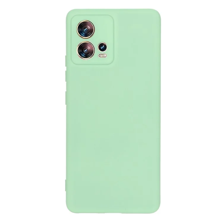 For Motorola Moto S30 Pro 5G / Edge 30 Fusion 5G Liquid Silicone Cell Phone Case Anti-scratch Soft Lining Protective Cover with Strap - Green-Cellmalls