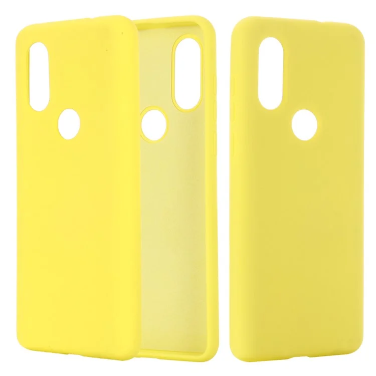Soft Liquid Silicone Phone Casing for Motorola One Vision/P50- Red-Cellmalls