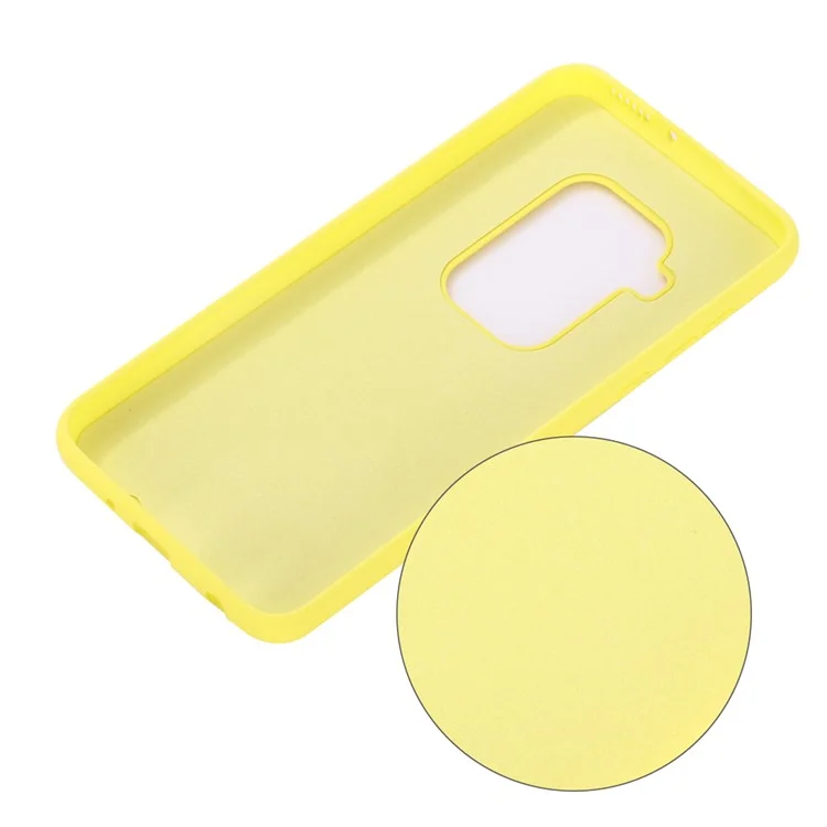 Soft Liquid Silicone Phone Back Cover Casing for Motorola One Zoom - Yellow-Cellmalls