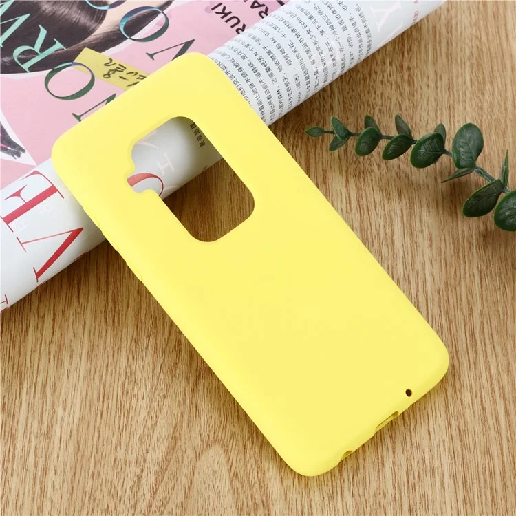 Soft Liquid Silicone Phone Back Cover Casing for Motorola One Zoom - Yellow-Cellmalls