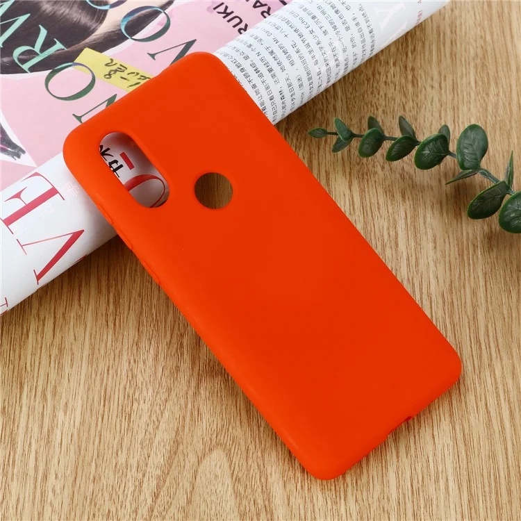 Soft Liquid Silicone Phone Casing for Motorola One Vision/P50- Red-Cellmalls