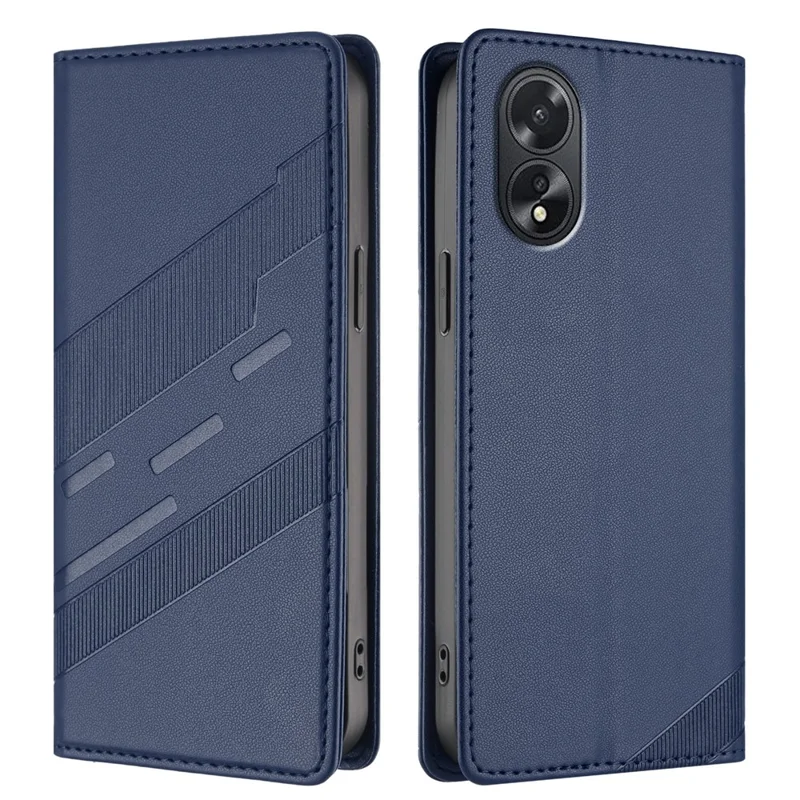 For Oppo A38 4G Phone Cases Punk Style Imprinted Wallet Stand Leather Cover - Red-Cellmalls