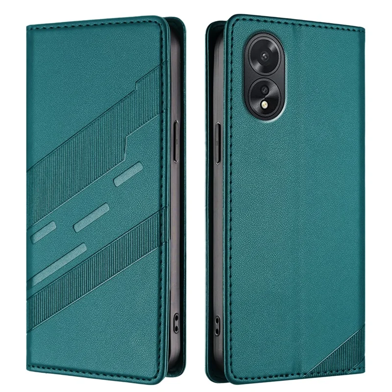 For Oppo A38 4G Phone Cases Punk Style Imprinted Wallet Stand Leather Cover - Red-Cellmalls