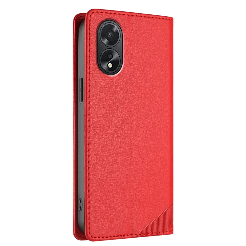 For Oppo A38 4G Phone Cases Punk Style Imprinted Wallet Stand Leather Cover - Red-Cellmalls
