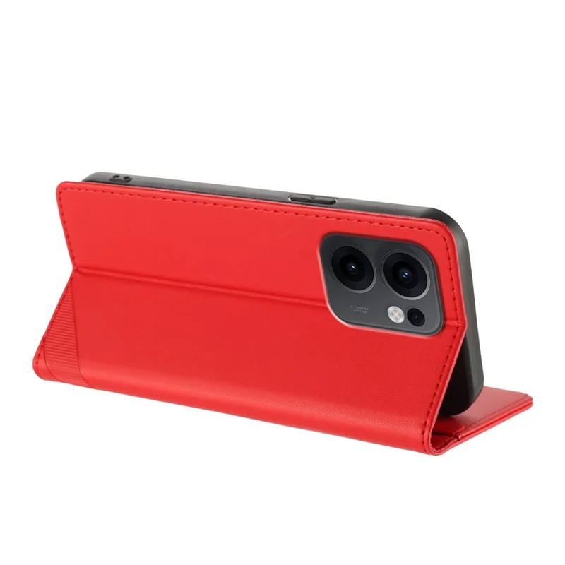 For Oppo Reno13 F 5G Phone Cases Punk Style Imprinted Wallet Stand Leather Cover - Red-Cellmalls