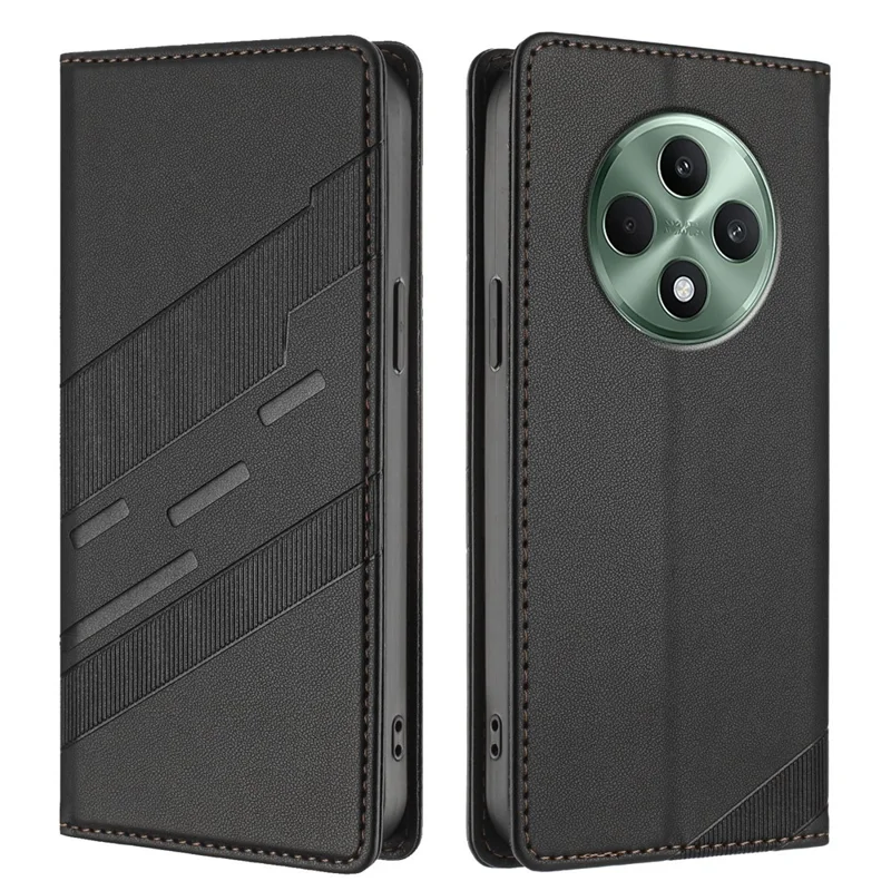 For Oppo Reno12 F 5G Phone Cases Punk Style Imprinted Wallet Stand Leather Cover - Red-Cellmalls