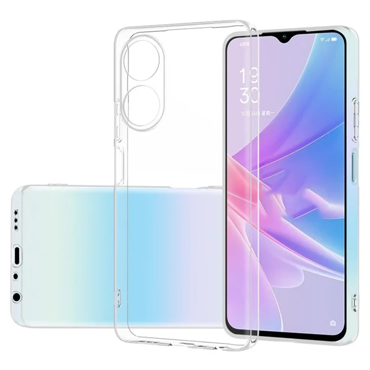 For Oppo A78 4G TPU Clear Phone Case Precise Cutouts Ultra-Thin Cell Phone Cover Shell-Cellmalls