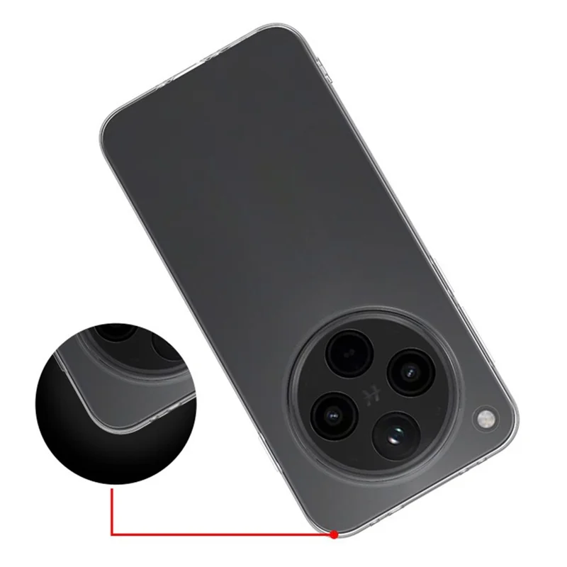 For Oppo Find X8s+ 5G Back Cover Ultra Thin Flexible TPU Clear Phone Case-Cellmalls