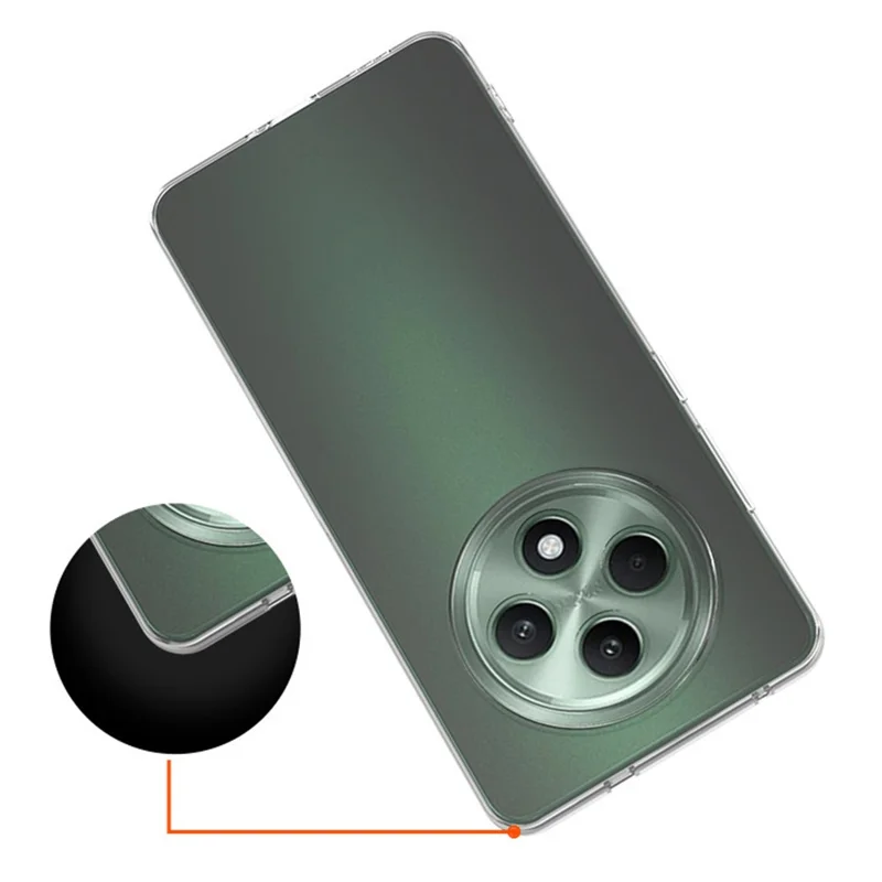 For Oppo Reno12 F 5G / 4G Case Transparent TPU Slim Fit Mobile Phone Cover-Cellmalls