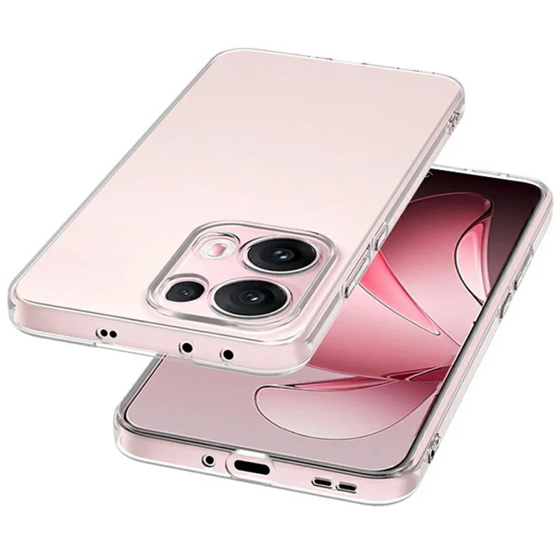 For Oppo Reno13 Pro 5G Clear Phone Case Ultra-Thin Flexible TPU Back Cover-Cellmalls