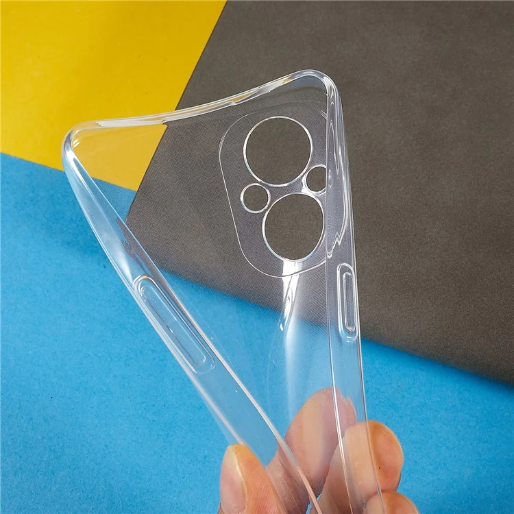 For Oppo Reno8 Lite 5G Protective Phone Cover, Back Protector Slim TPU Transparent Clear Phone Case-Cellmalls