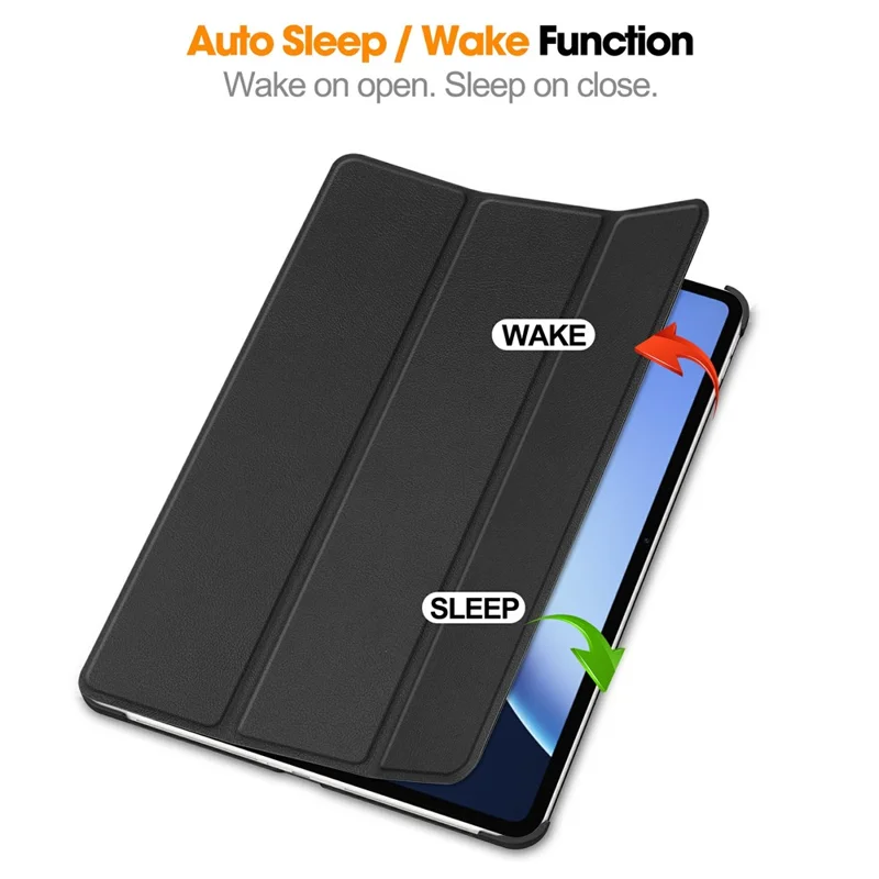 For Oppo Pad 4 Pro / OnePlus Pad 3 / Pad 2 Pro Case Anti-Drop Leather Stand Tablet Cover - Black-Cellmalls