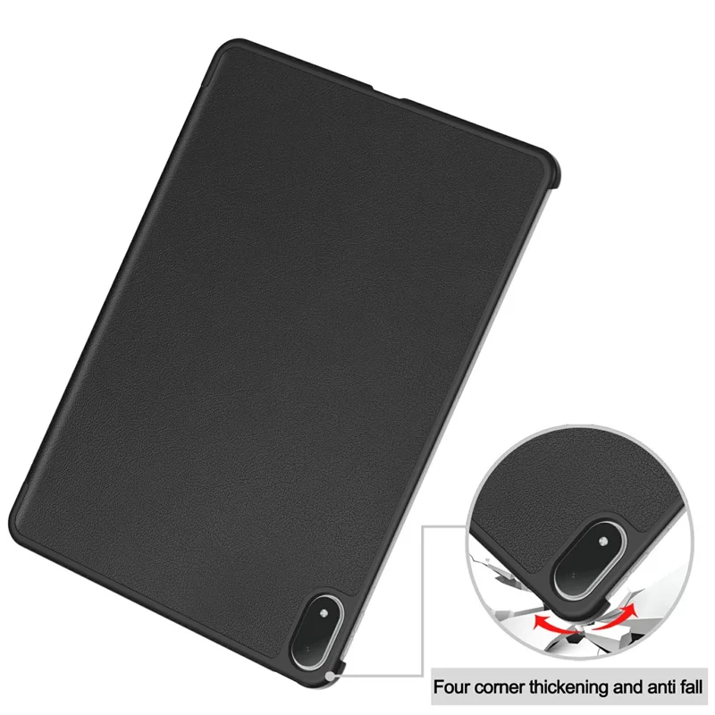 For Oppo Pad 4 Pro / OnePlus Pad 3 / Pad 2 Pro Case Anti-Drop Leather Stand Tablet Cover - Black-Cellmalls