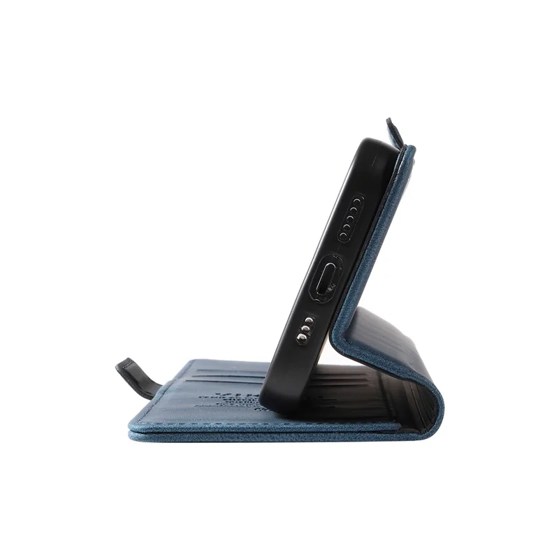 YIKATU YK-005 For Oppo Reno12 F 4G Case PU Leather Skin-Touch Phone Cover Folding Stand - Blue-Cellmalls