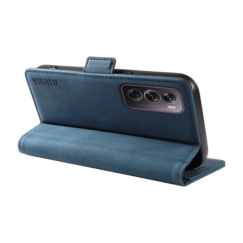 YIKATU YK-005 For Oppo Reno12 Pro 5G (Global) / (China) Phone Case Skin-Touch Leather Cover - Blue-Cellmalls