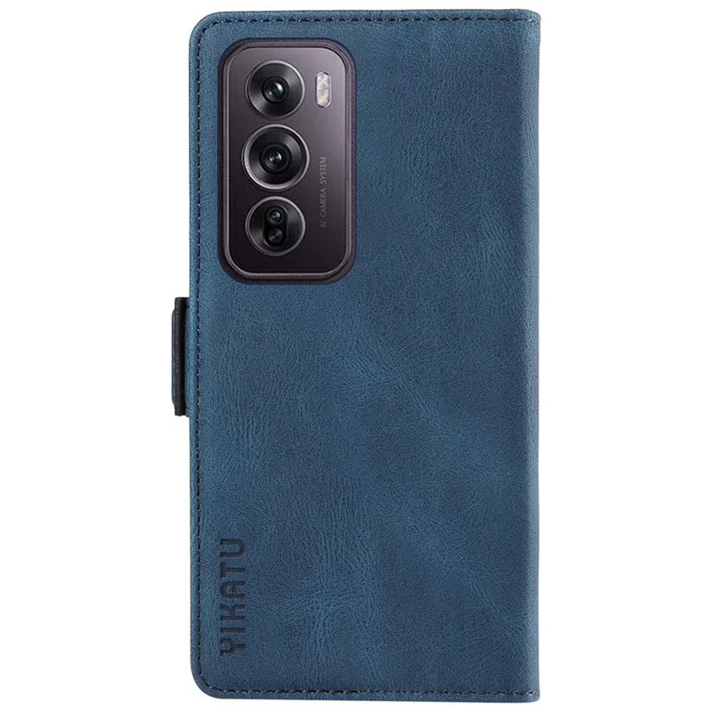 YIKATU YK-005 For Oppo Reno12 Pro 5G (Global) / (China) Phone Case Skin-Touch Leather Cover - Blue-Cellmalls