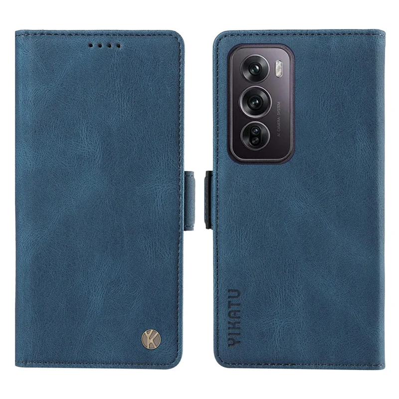 YIKATU YK-005 For Oppo Reno12 Pro 5G (Global) / (China) Phone Case Skin-Touch Leather Cover - Blue-Cellmalls