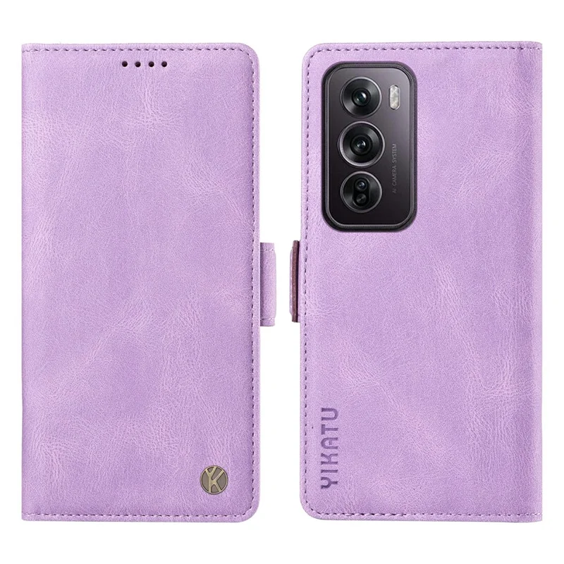 YIKATU YK-005 For Oppo Reno12 Pro 5G (Global) / (China) Phone Case Skin-Touch Leather Cover - Blue-Cellmalls