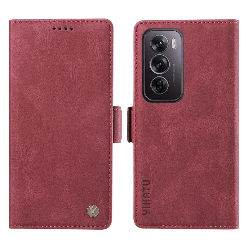 YIKATU YK-005 For Oppo Reno12 Pro 5G (Global) / (China) Phone Case Skin-Touch Leather Cover - Blue-Cellmalls