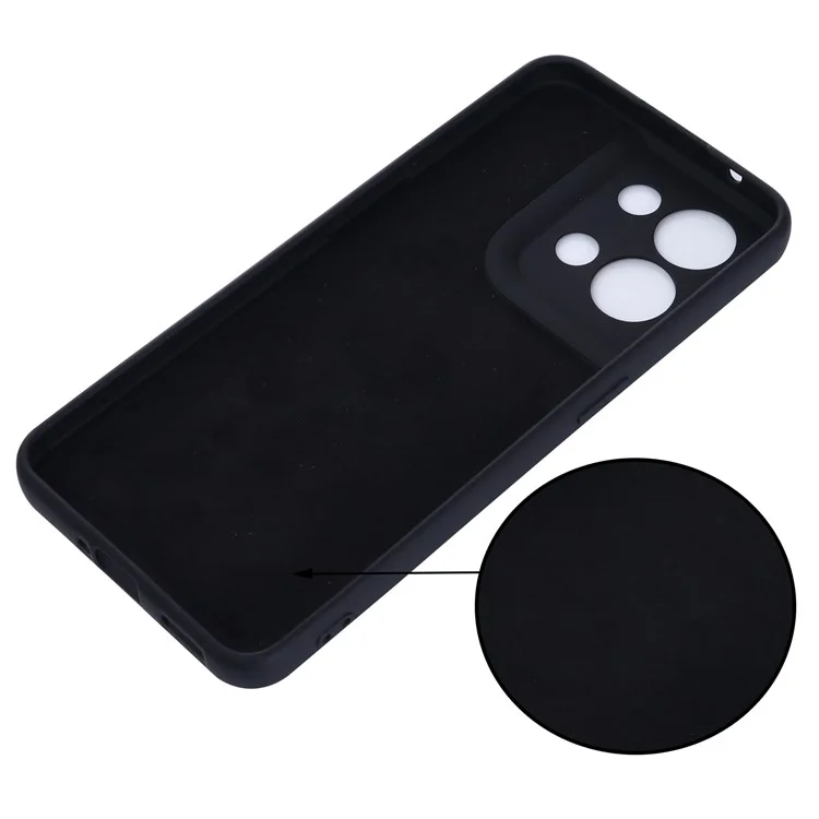 For Oppo Reno8 5G (Global Version) Soft Liquid Silicone Case Anti-Fingerprint Anti-Scratch Fiber Lining Camera Protective Phone Cover with Strap - Black-Cellmalls