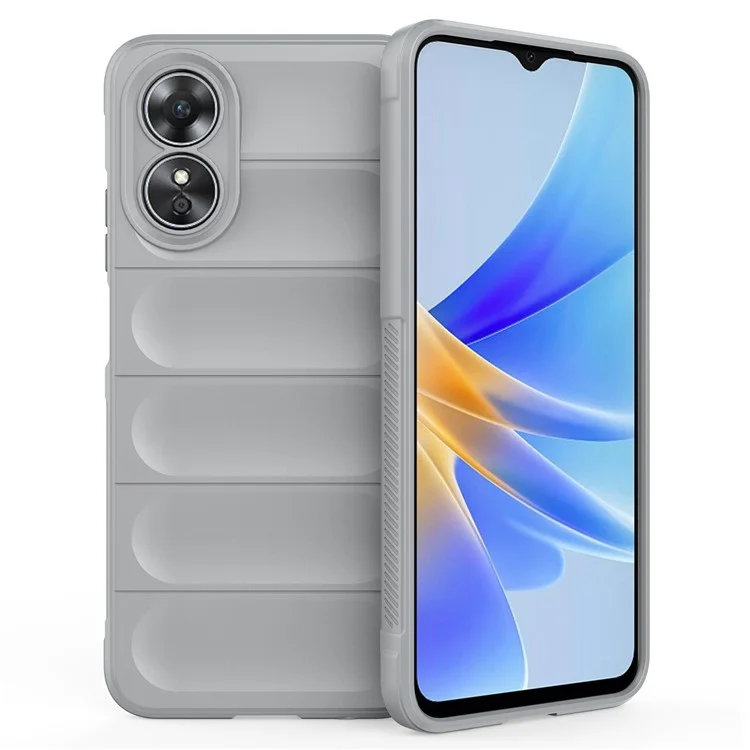 Shockproof Mobile Phone Cover for Oppo A17 4G, Drop Protection Soft TPU Protective Case - Black-Cellmalls