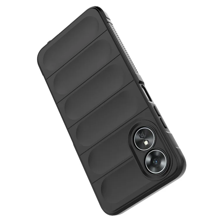 Shockproof Mobile Phone Cover for Oppo A17 4G, Drop Protection Soft TPU Protective Case - Black-Cellmalls