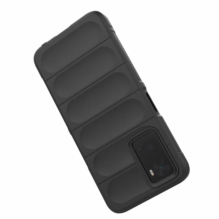 Soft TPU Case for Realme 9i/Oppo A36/A76 4G Anti-fall Phone Wear-resistant Rugged Back Cover Phone Protector - Black-Cellmalls