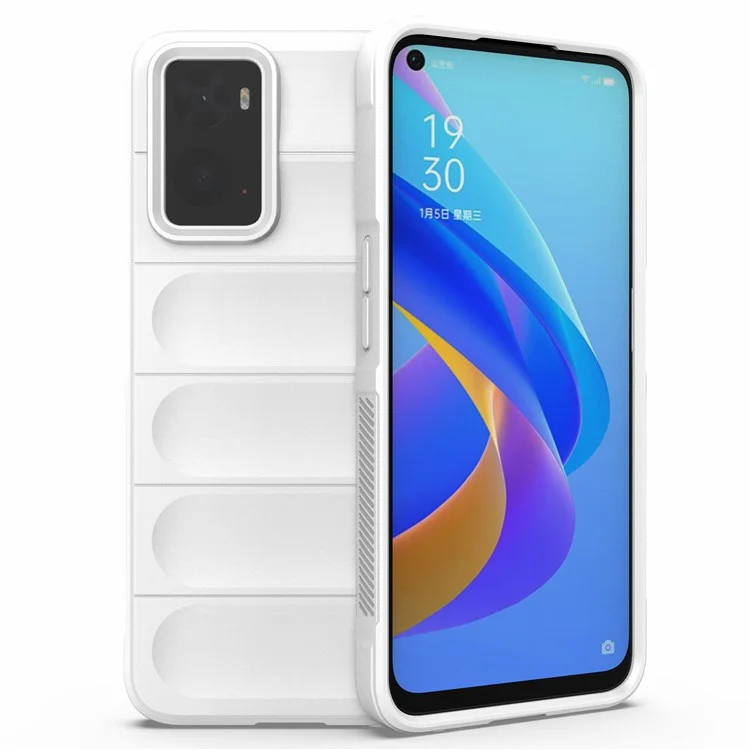 Soft TPU Case for Realme 9i/Oppo A36/A76 4G Anti-fall Phone Wear-resistant Rugged Back Cover Phone Protector - Black-Cellmalls