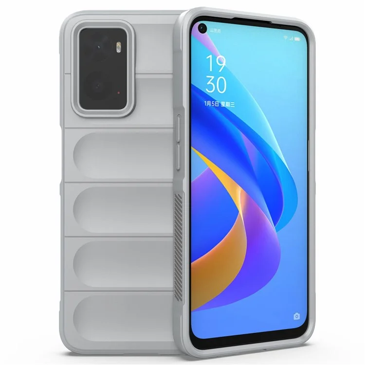 Soft TPU Case for Realme 9i/Oppo A36/A76 4G Anti-fall Phone Wear-resistant Rugged Back Cover Phone Protector - Black-Cellmalls