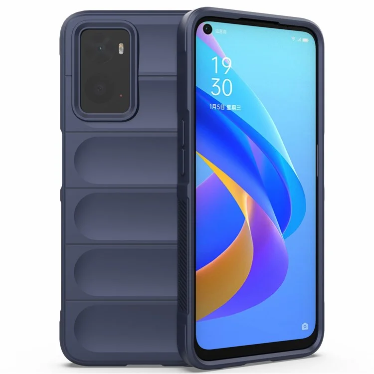 Soft TPU Case for Realme 9i/Oppo A36/A76 4G Anti-fall Phone Wear-resistant Rugged Back Cover Phone Protector - Black-Cellmalls