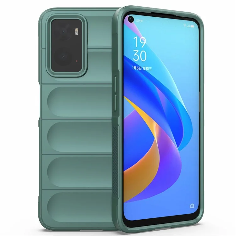 Soft TPU Case for Realme 9i/Oppo A36/A76 4G Anti-fall Phone Wear-resistant Rugged Back Cover Phone Protector - Black-Cellmalls