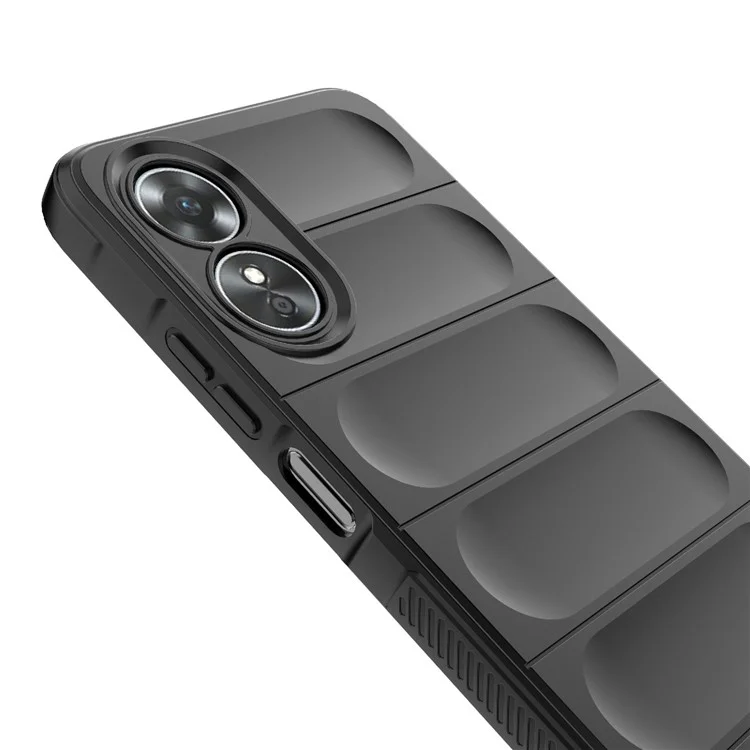 Shockproof Mobile Phone Cover for Oppo A17 4G, Drop Protection Soft TPU Protective Case - Black-Cellmalls