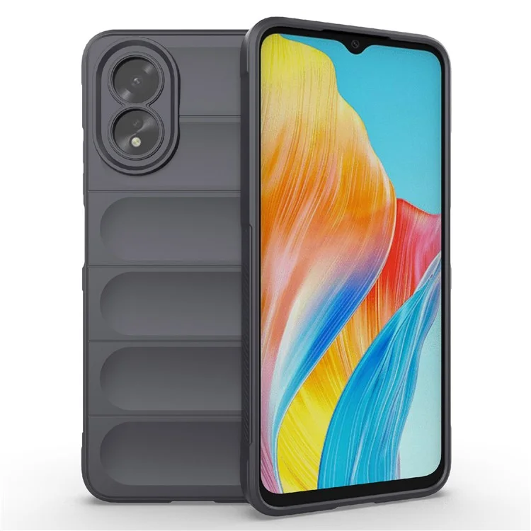 For Oppo A38 4G Case Drop-proof Rugged Phone TPU Cover - Black-Cellmalls