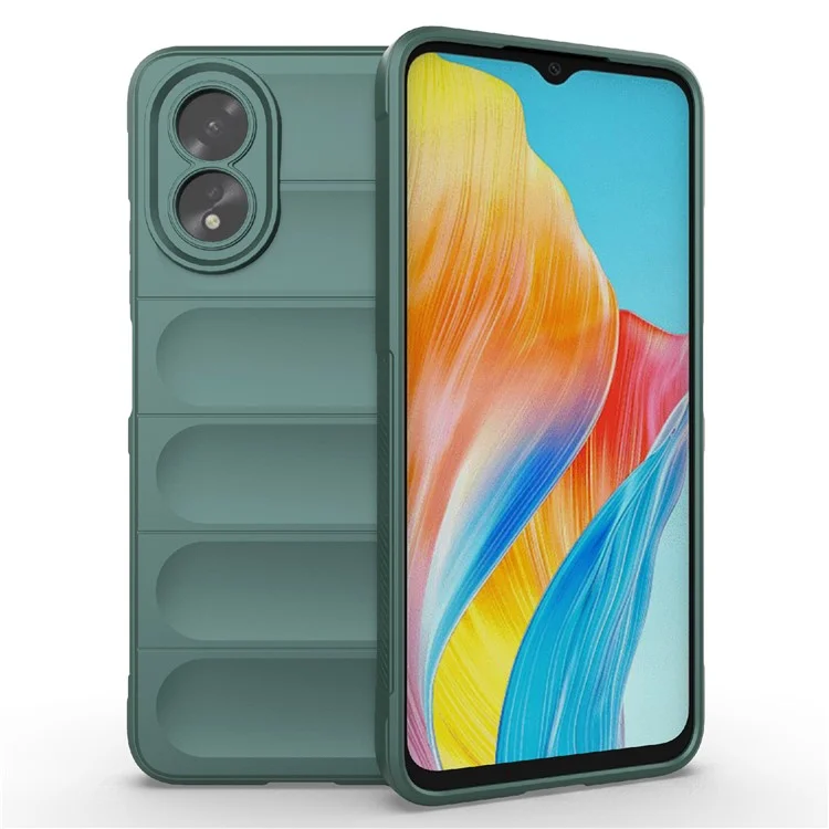 For Oppo A38 4G Case Drop-proof Rugged Phone TPU Cover - Black-Cellmalls