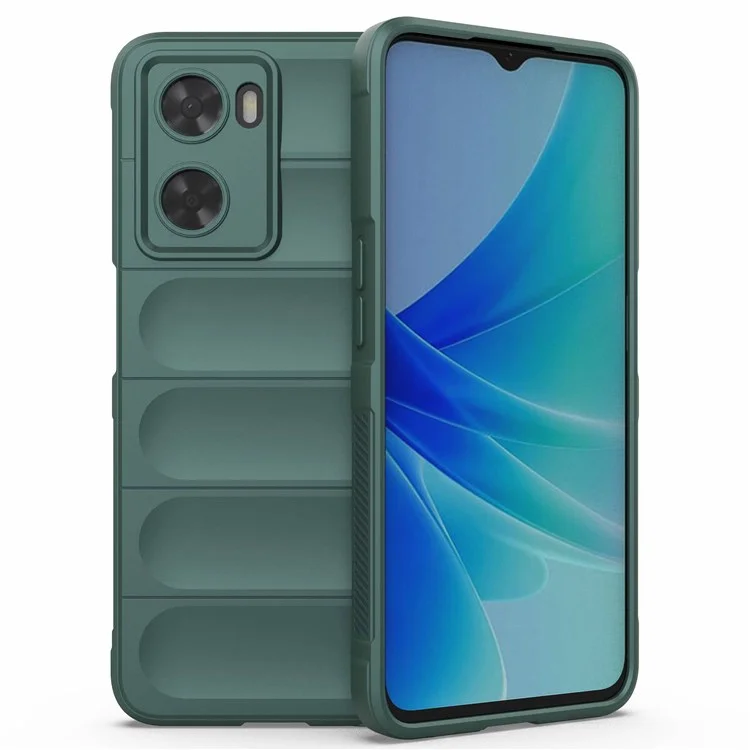 For Oppo A57 4G / A57s 4G Rugged Design TPU Phone Protective Case Anti-scratch Smartphone Back Cover - Black-Cellmalls