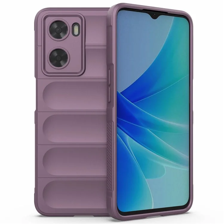 For Oppo A57 4G / A57s 4G Rugged Design TPU Phone Protective Case Anti-scratch Smartphone Back Cover - Black-Cellmalls